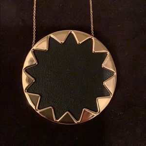 House of Harlow leather inlay necklace